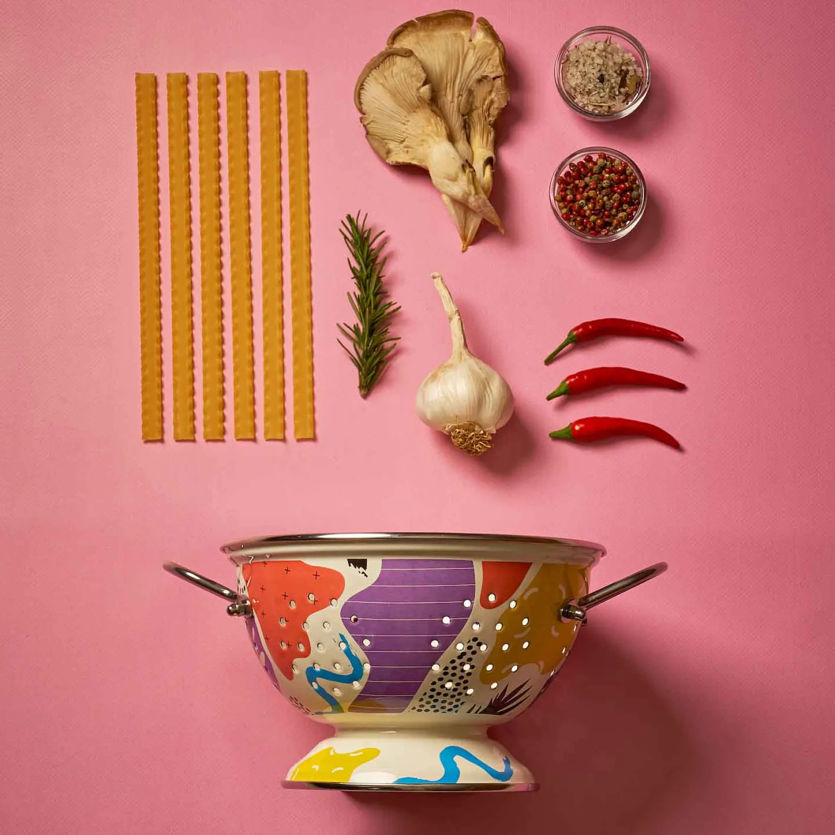 Abstract Enamel Colander, 22cm Kitchen Tools & Utensils