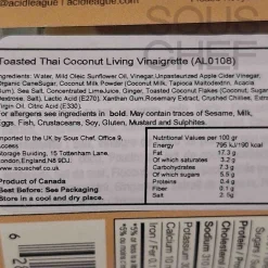 Sale Toasted Coconut Dressing, 300ml Ingredients Brands|Oil, Vinegar & Dressings