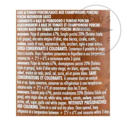 Porcini Mushroom Pasta Sauce, 225g Ingredients Brands|Italian Ingredients