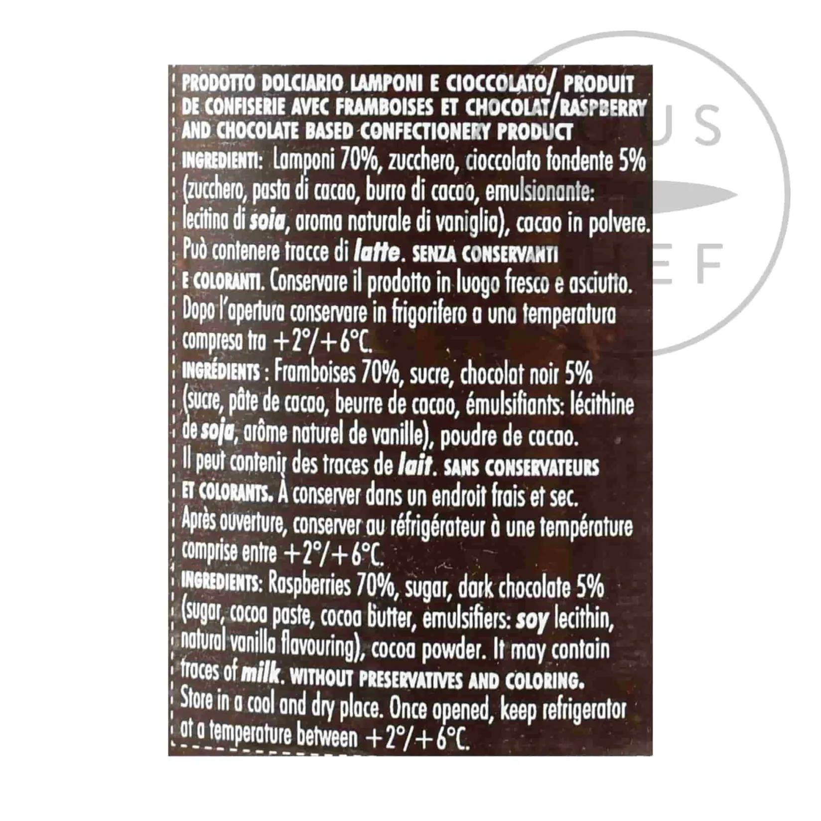 Online Raspberry And Chocolate Spread, 270g Italian Ingredients|Jam, Honey & Spreads