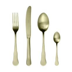 Discount Ambar Brushed Champagne Gold 4 Piece Place Setting Cutlery Set Cutlery|Tableware Brands