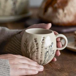 Online Bea Floral Mug, Nature, 9.5cm Crockery & Dinnerware|Tableware Brands