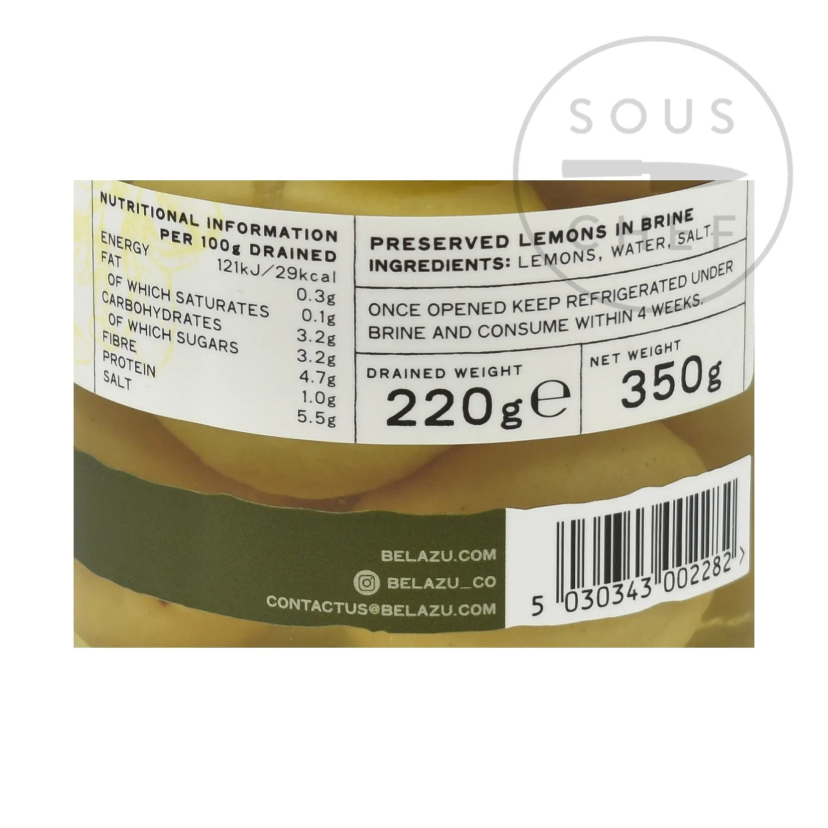 Best Beldi Preserved Lemons, 360g Middle Eastern Ingredients|Sauces & Condiments