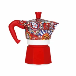 x Dolce & Gabbana Red Moka Express Coffee Maker Italian Ingredients|Tableware Brands