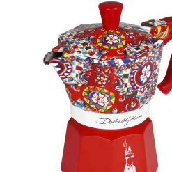 x Dolce & Gabbana Red Moka Express Coffee Maker Italian Ingredients|Tableware Brands