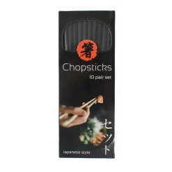 Hot Black Fibreglass Japanese-style Chopsticks - 10 Pairs Japanese Ingredients|Japanese Tableware