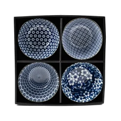 Outlet Blue & White Rice Bowl Boxed Gift Set Tableware Brands|Japanese Ingredients
