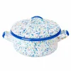Online Blue Dot Enamel Casserole with Lid, 18cm Pots & Pans