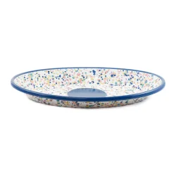 Online Blue Dot Enamel Oval Serving Tray, 31cm Tableware Brands