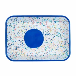 New Blue Dot Enamel Roasting & Serving Dish Baking Supplies & Equipment