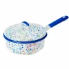 Hot Blue Dot Enamel Saute Pan with Lid, 16cm Pots & Pans
