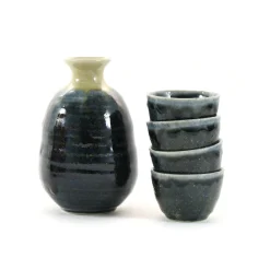Discount Blue Glaze Sake Set Japanese Ingredients|Japanese Tableware