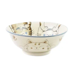 Sale Blue Lucky Cat Japanese Ramen Bowl, 21cm Tableware Brands|Japanese Ingredients