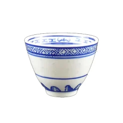 Clearance Blue Rice Pattern Tea Cup, 80ml Tableware Brands