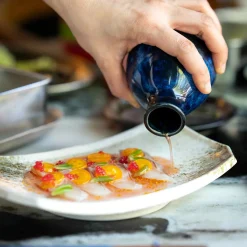 Clearance Blue Sakura Sake Set Japanese Ingredients|Japanese Tableware