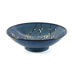Outlet Blue Sakura Shallow Bowl, 24.5cm Japanese Ingredients|Japanese Tableware