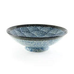 New Blue Wave Large Shallow Bowl, 24.3cm Tableware Brands|Japanese Ingredients