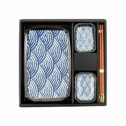 Sale Blue Wave Sushi Serving Set Tableware Brands|Japanese Ingredients