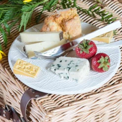 White Cheese Tray with Yellow Cheese Table Setting|Serveware