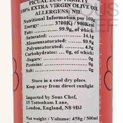 Sale Picual Organic Extra Virgin Olive Oil, 500ml Ingredients Brands|Spanish Ingredients