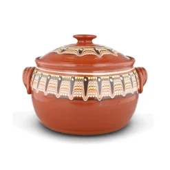Discount Bulgarian Troyan Brown Terracotta Cooking Pot Baking Supplies & Equipment