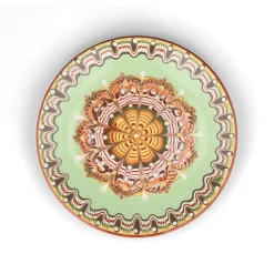 Bulgarian Troyan Mint Green Dinner Plate, 26cm Plates|Crockery & Dinnerware