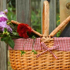 Sale Campagne Red Gingham Empty Picnic Basket Tableware Brands|Picnicware