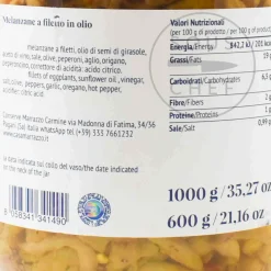 New Sliced Eggplant in Oil, 1 Litre Italian Ingredients|Vegetables