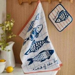 Best Catch of the Day Fish Tea Towel Kitchen Textiles & Clothing