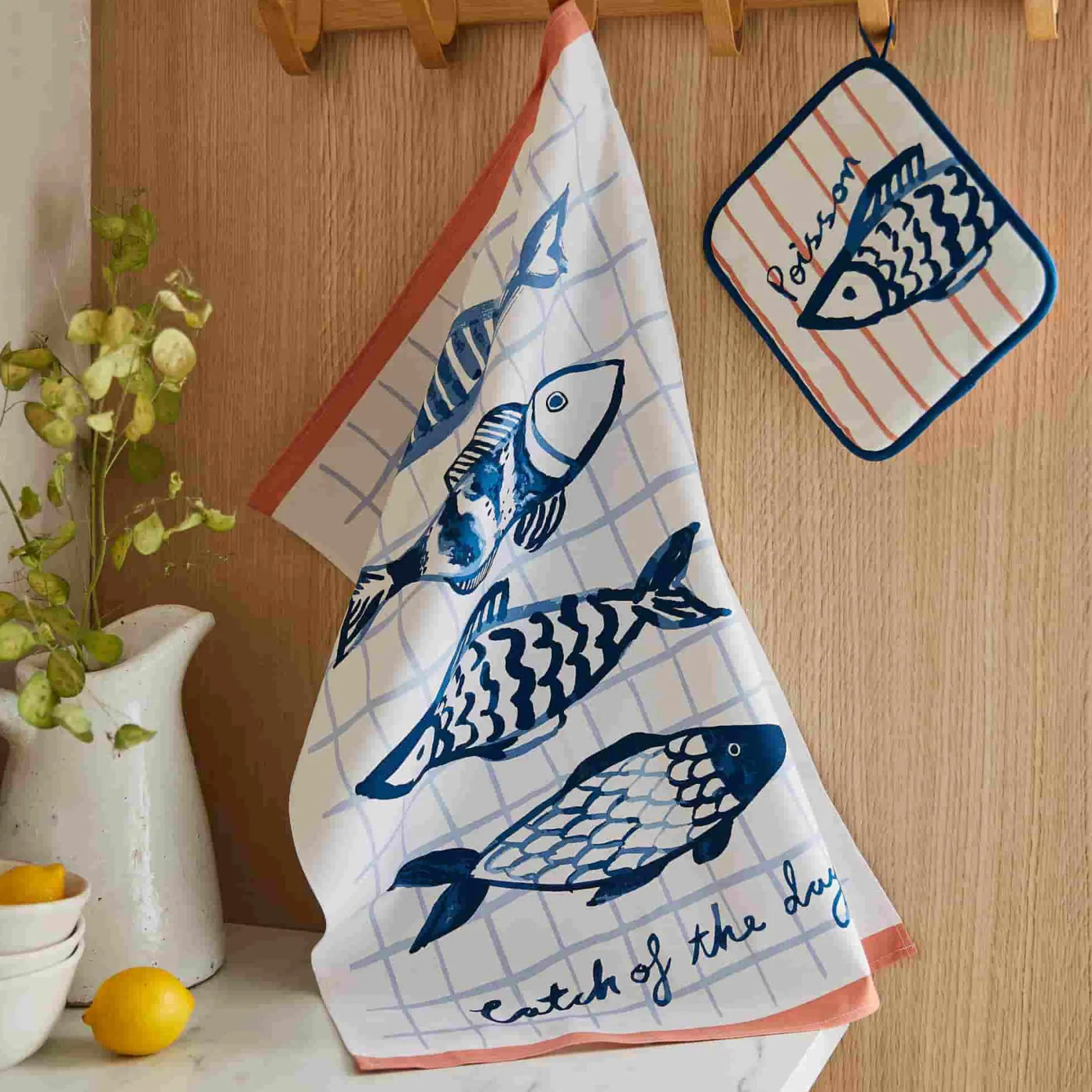 Best Catch of the Day Fish Tea Towel Kitchen Textiles & Clothing