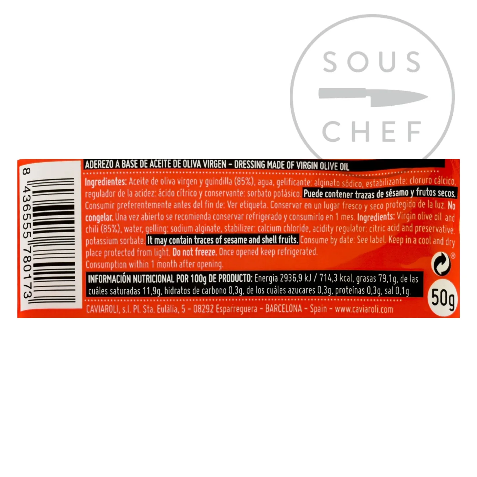 New Chilli Oil Pearls, 50g Ingredients Brands|Spanish Ingredients