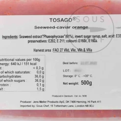 Clearance Tosago Orange Vegan Caviar, 500g Ingredients Brands|Japanese Ingredients