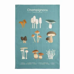 Clearance Champignons French Tea Towel Kitchen Textiles & Clothing