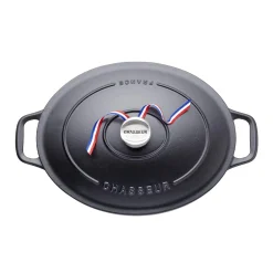 Discount Black Cast Iron Oval Dutch Oven, 29cm Pots & Pans