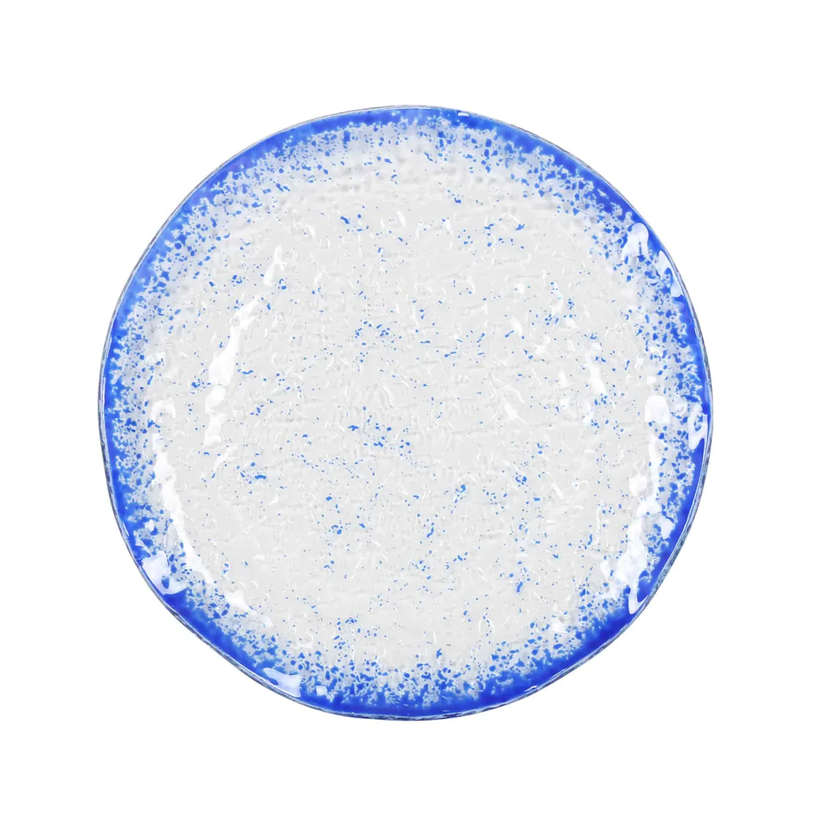 Cobalt Blue Rim Glass Dinner Plate, 24.5cm Tableware Brands|Plates