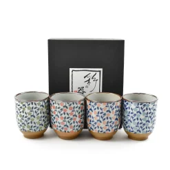 Sale Colourful Japanese Flower Tea Cup Set Tableware Brands|Japanese Ingredients