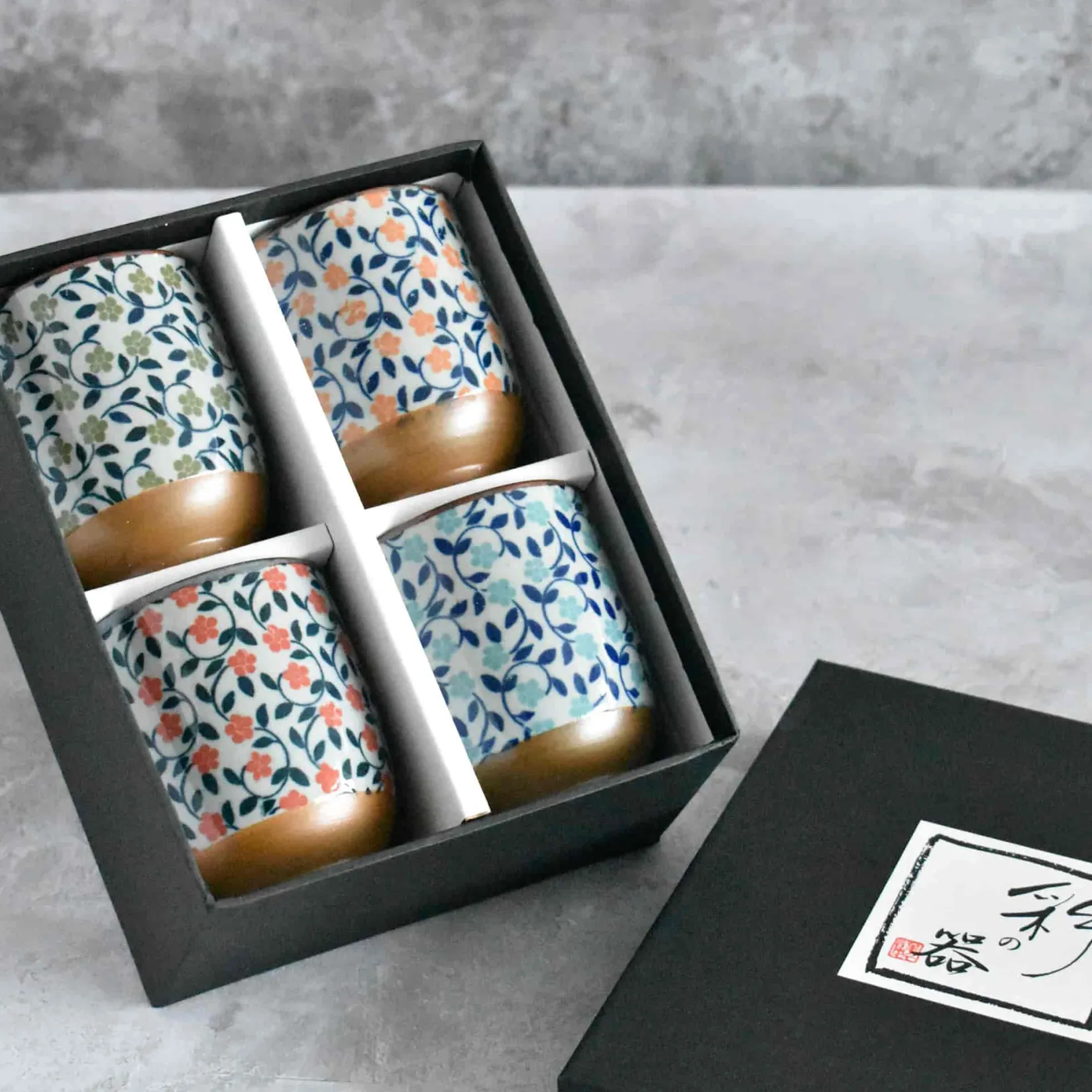 Sale Colourful Japanese Flower Tea Cup Set Tableware Brands|Japanese Ingredients