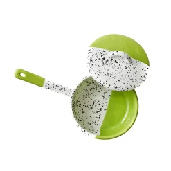 Colourpop Enamel Saute Pan with Lid, Lime Green, 16cm dia Pots & Pans