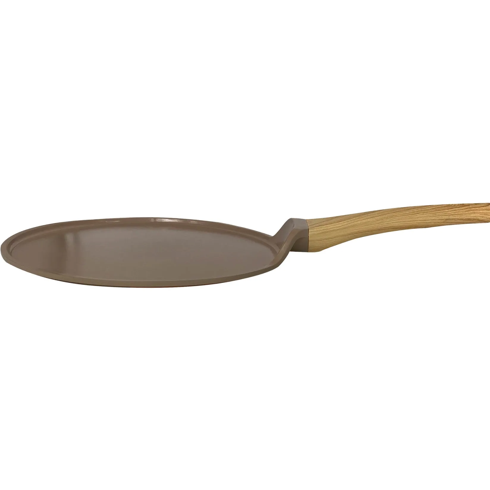 New Lightweight Non-Stick Crepe Pan, 28cm, Taupe, BPA-Free Pots & Pans