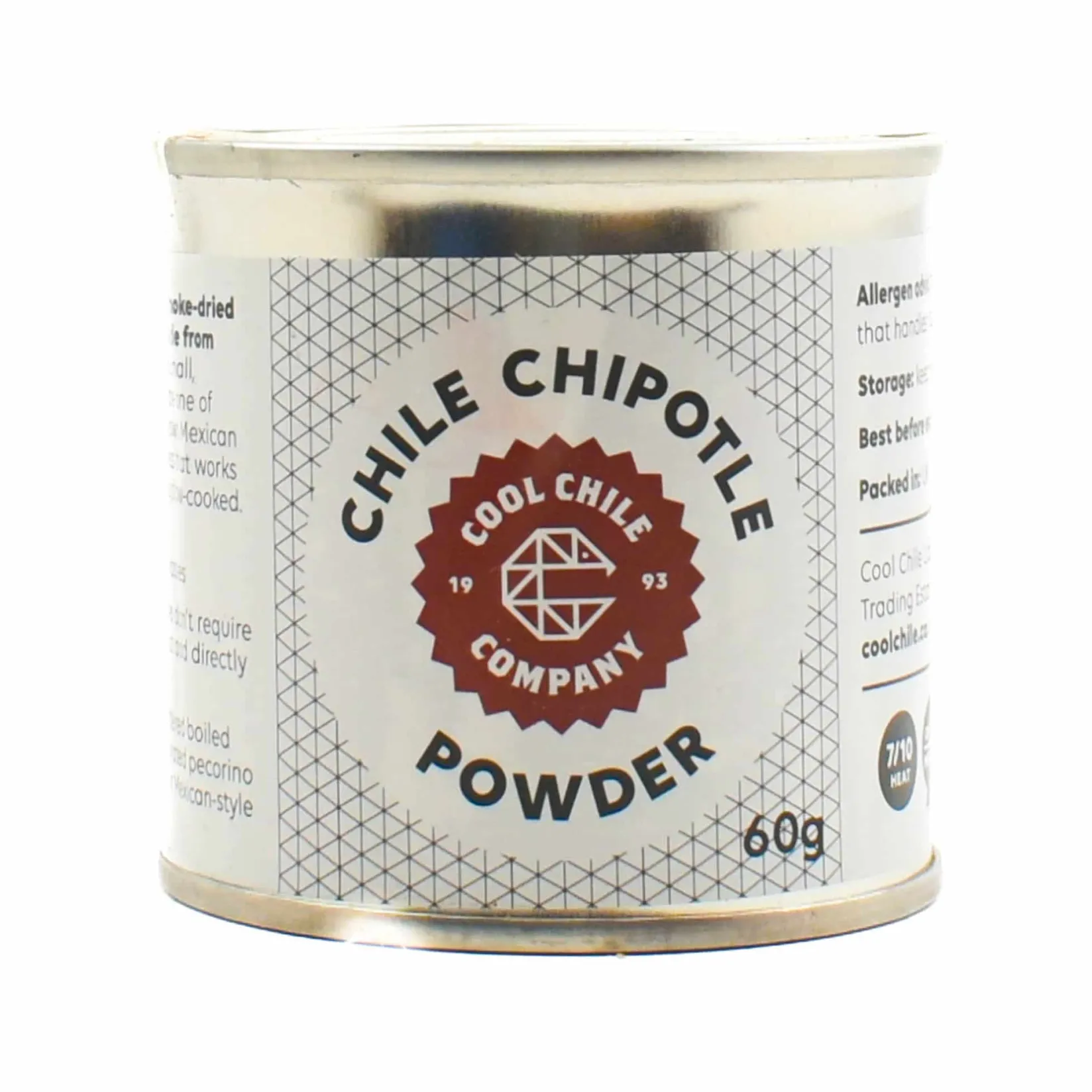 Hot Cool Chile Chipotle Chilli Powder, 60g Mexican Ingredients|Herbs & Spices