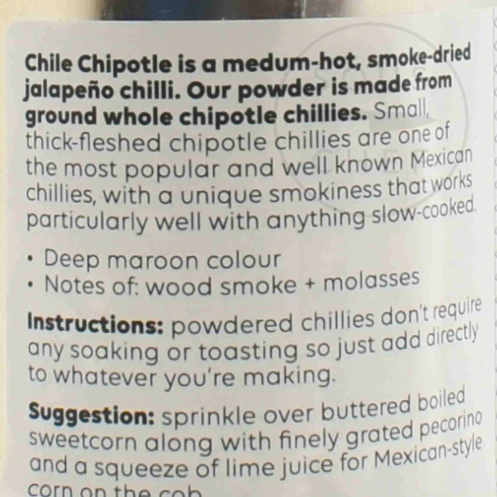 Hot Cool Chile Chipotle Chilli Powder, 60g Mexican Ingredients|Herbs & Spices