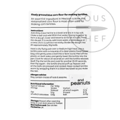 Hot Blue Masa Harina, 500g Ingredients Brands|Mexican Ingredients