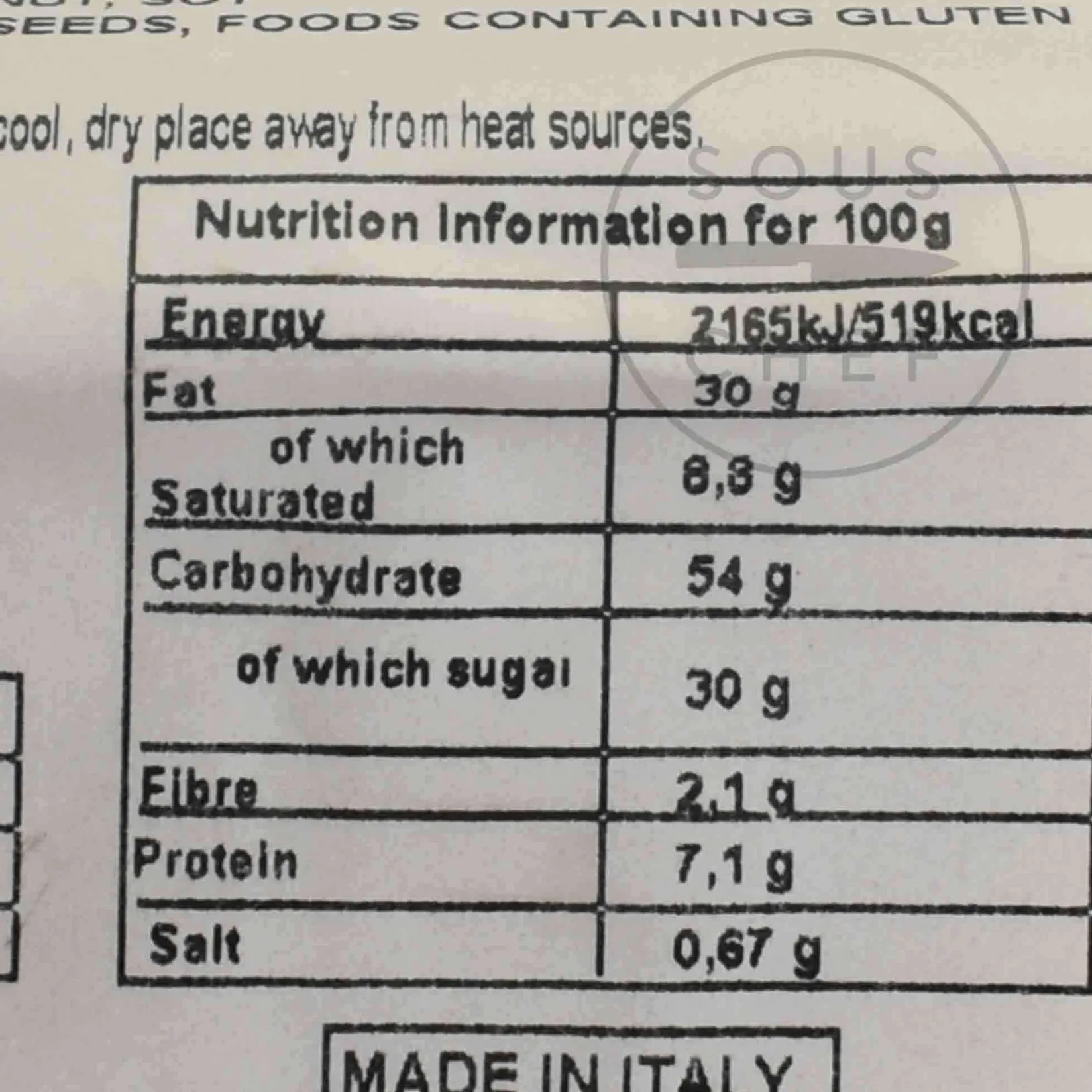 Hot Crunchy Cannoli with Gianduja Cream, 200g Ingredients Brands|Cakes & Bakery