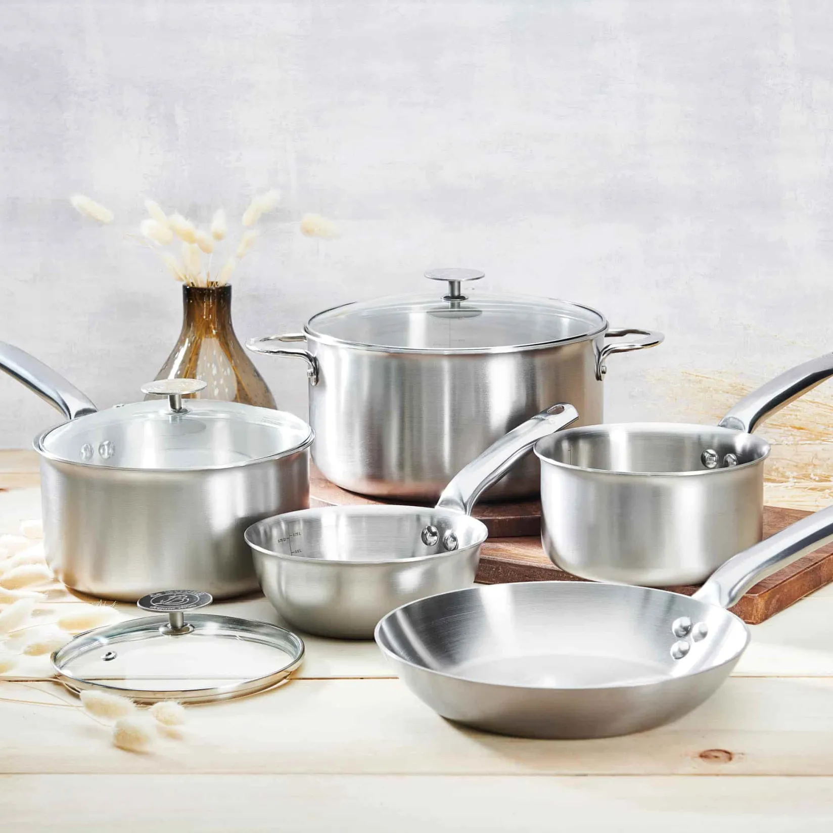 Best Alchimy 5 Piece Cookware Set with Lids Pots & Pans