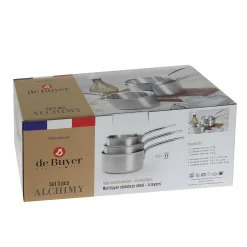 Online Alchimy 3 Piece Saucepan Set Pots & Pans