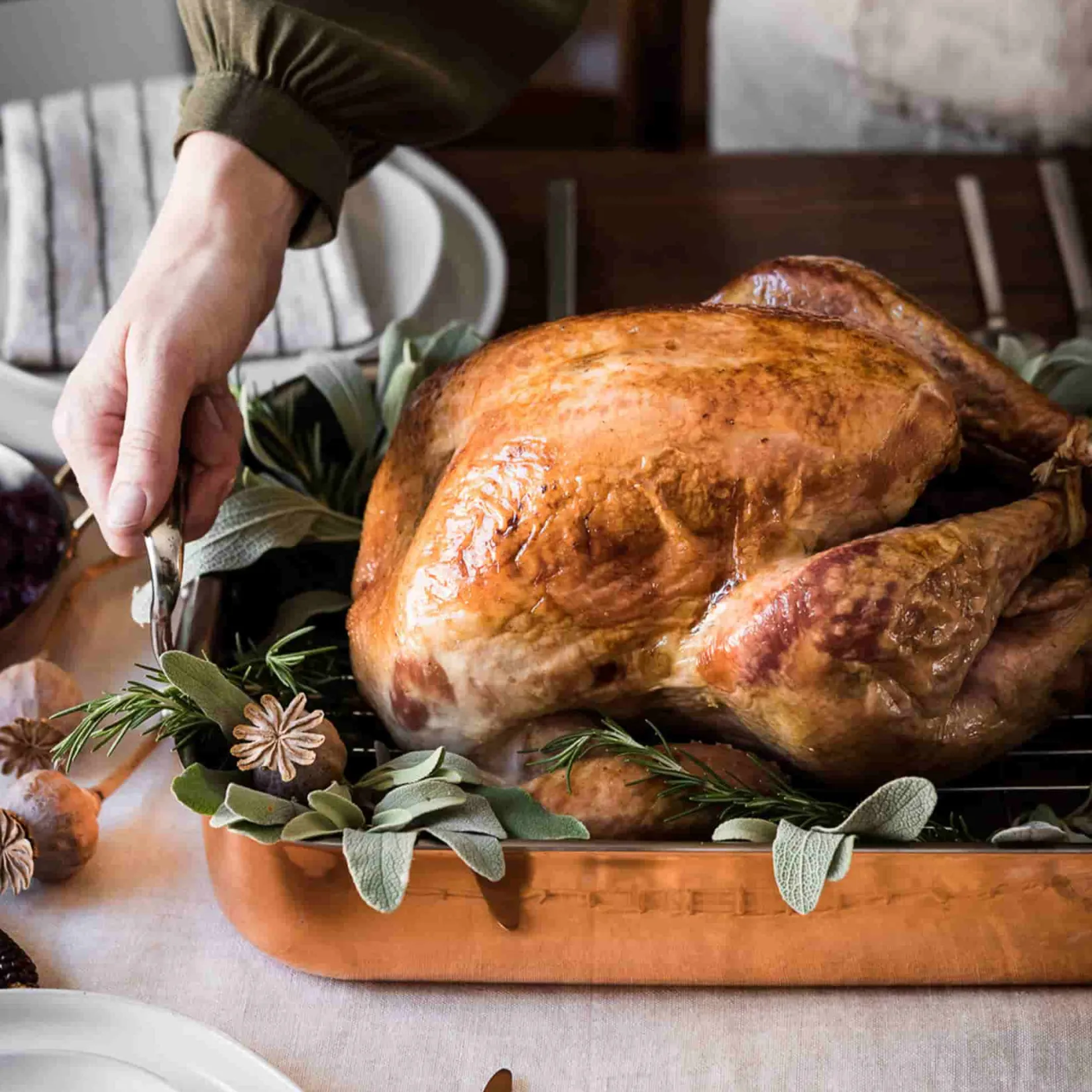 Best Copper & Stainless Steel Roasting Tin, 35cm x 25cm Pots & Pans|Baking Supplies & Equipment