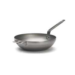 Mineral B Flat Base Wok, 32cm Pots & Pans