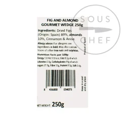 Outlet Fig and Almond Wedge, 250g Ingredients Brands|Spanish Ingredients