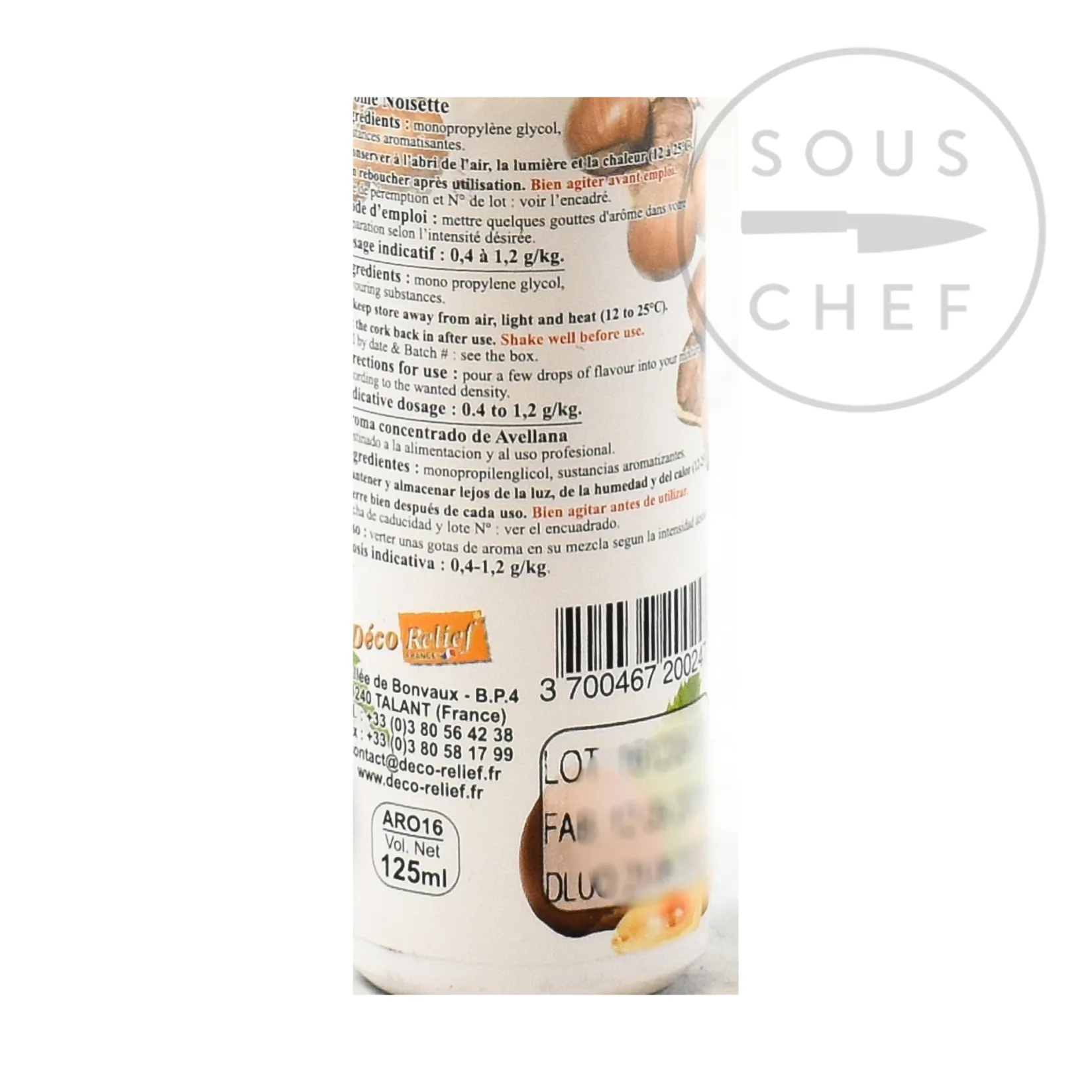 New Concentrated Hazelnut Flavour, 125ml Ingredients Brands|Baking Ingredients