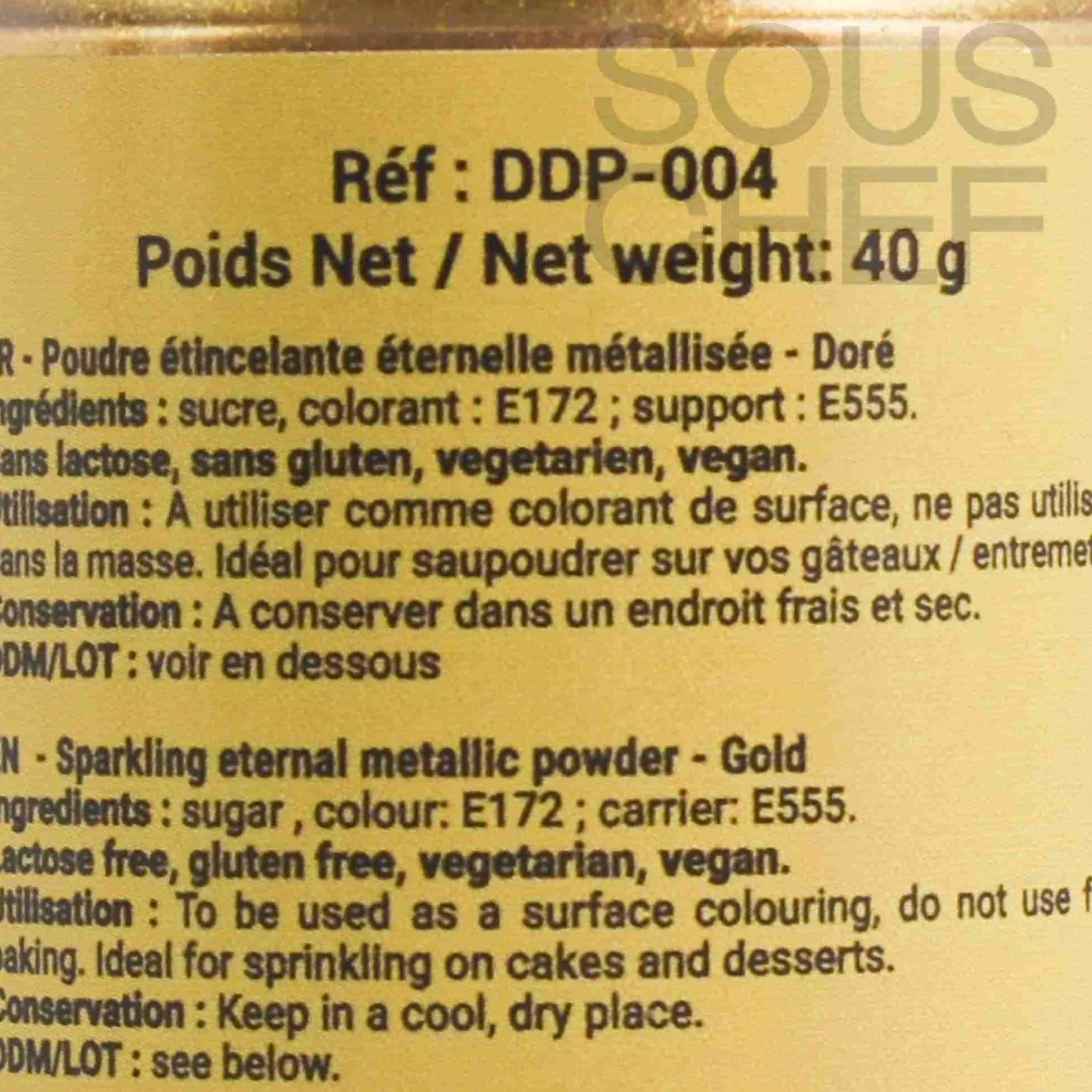 Online Gold Sparkling Metallic Powder, 40g Ingredients Brands|Baking Ingredients